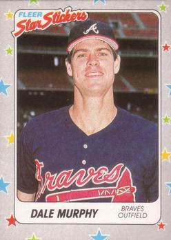 1988 Fleer Sticker Baseball Cards        077      Dale Murphy